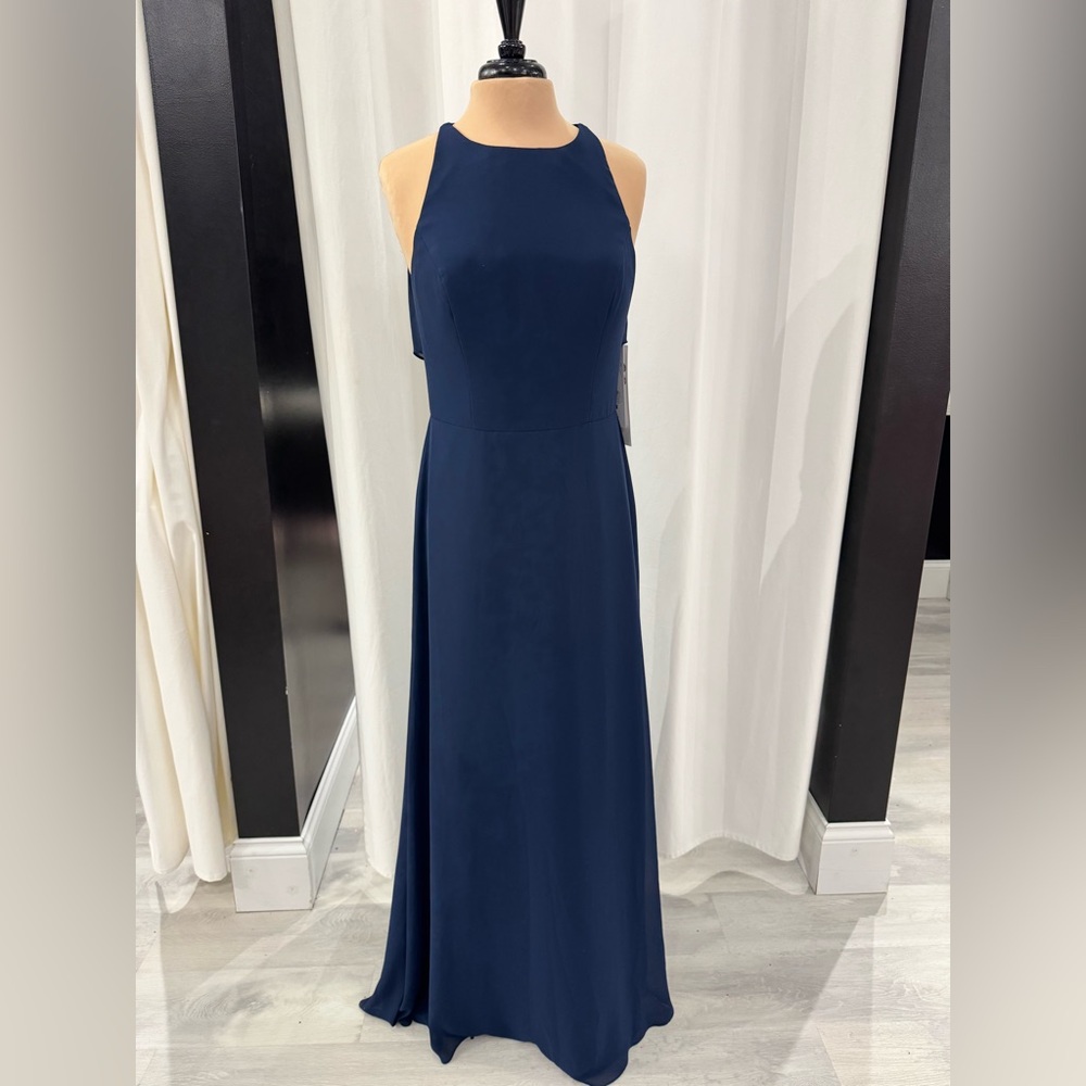 Hayley Paige Occasions Deep Blue Maxi Dress